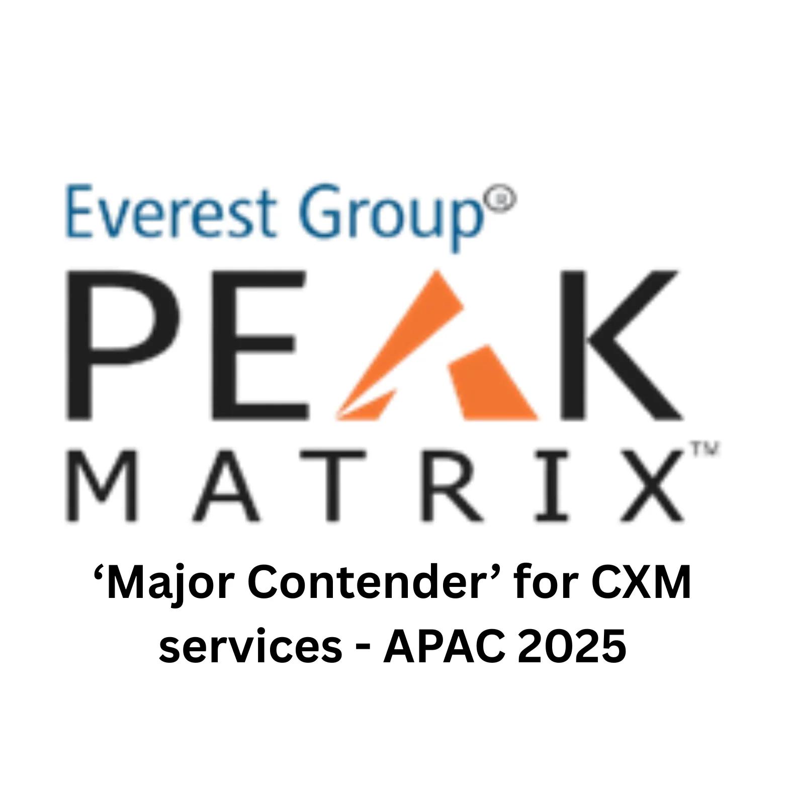 Everest Group CXM PEAK Matrix - Major Contender